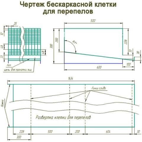 Размеры клеток для кур-несушек + чертежи