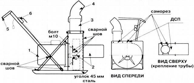 Самодельный электрический снегоуборщик + чертежи, видео