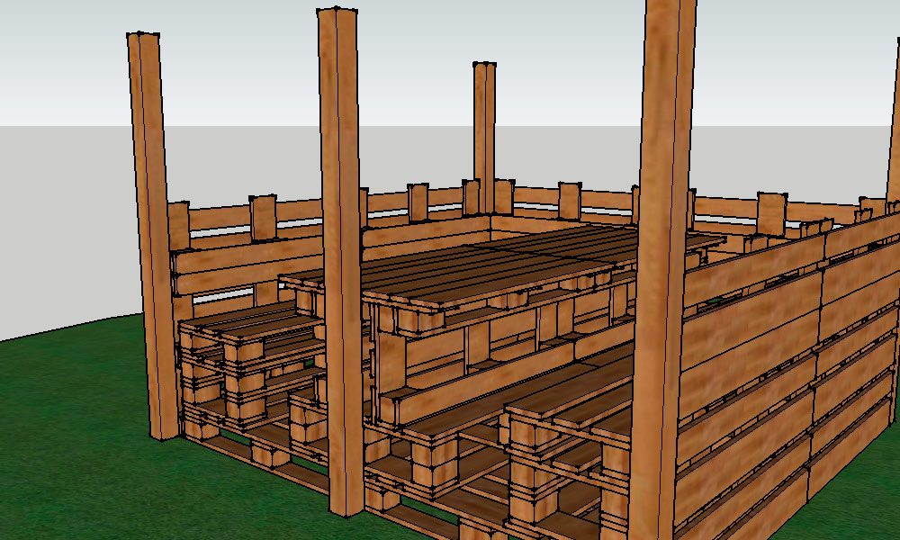 Новая жизнь старых поддонов: делаем дачную беседку