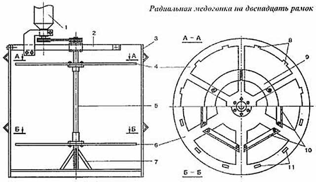 Медогонка своими руками: чертежи, фото