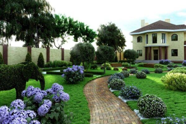 Ландшафтный дизайн загородного дома: функциональные зоны, оформление главных элементов