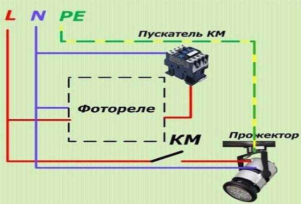 Схема подключения фотореле для уличного освещения