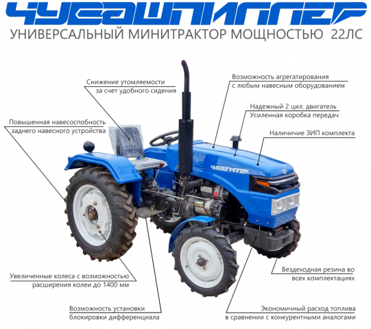 Минитрактор Чувашпиллер: 244, 120, 184, 224