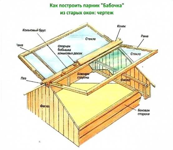 Парник Бабочка своими руками + чертежи