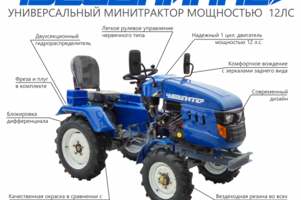 Минитрактор Чувашпиллер: 244, 120, 184, 224