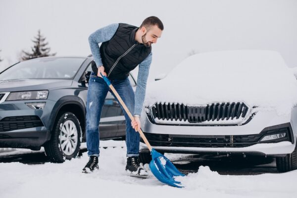 Шнековая лопата для очистки снега
